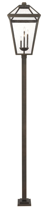 Outdoor Post Mounted Fixture Z-Lite 579PHXLXS-536P-ORB Oil Rubbed Bronze Talbot 4 Light Outdoor Post Mounted Fixture Z-Lite