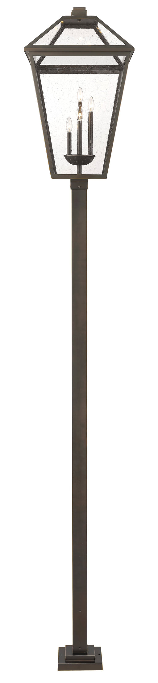 Outdoor Post Mounted Fixture Z-Lite 579PHXLXS-536P-ORB Oil Rubbed Bronze Talbot 4 Light Outdoor Post Mounted Fixture Z-Lite