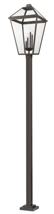 Outdoor Post Mounted Fixture Z-Lite 579PHXLXS-536P-ORB Oil Rubbed Bronze Talbot 4 Light Outdoor Post Mounted Fixture Z-Lite