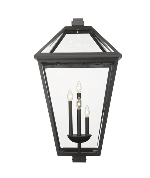 Outdoor Post Mount Fixture Z-Lite 579PHXLXS-BK Black Talbot 4 Light Outdoor Post Mount Fixture Z-Lite