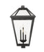 Outdoor Post Mount Fixture Z-Lite 579PHXLXS-BK Black Talbot 4 Light Outdoor Post Mount Fixture Z-Lite