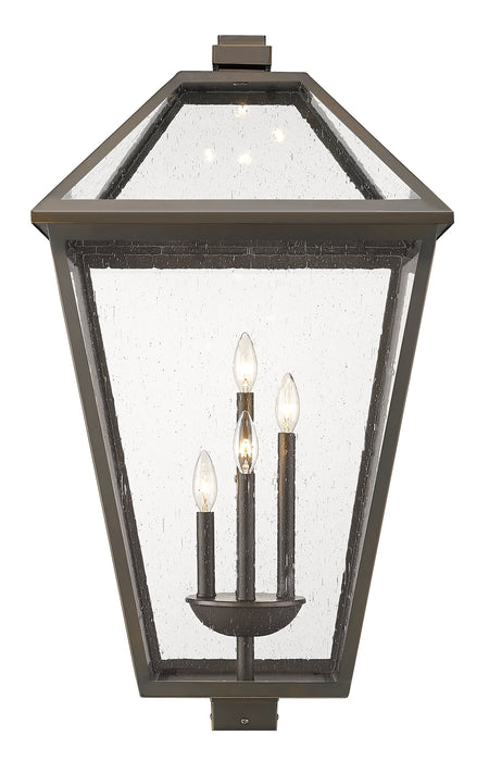 Outdoor Post Mount Fixture Z-Lite 579PHXLXS-ORB Oil Rubbed Bronze Talbot 4 Light Outdoor Post Mount Fixture Z-Lite