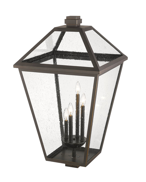 Outdoor Post Mount Fixture Z-Lite 579PHXLXS-ORB Oil Rubbed Bronze Talbot 4 Light Outdoor Post Mount Fixture Z-Lite