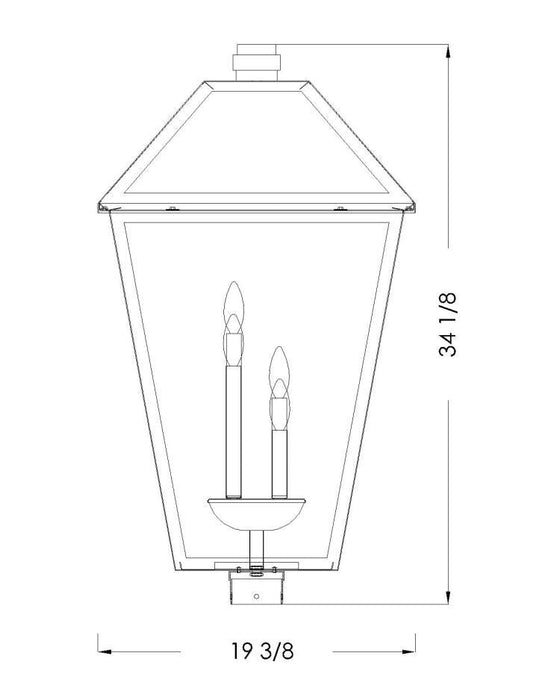 Outdoor Post Mount Fixture Z-Lite 579PHXLXS-ORB Oil Rubbed Bronze Talbot 4 Light Outdoor Post Mount Fixture Z-Lite