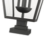 Outdoor Pier Mounted Fixture Z-Lite 579PHXLXS-SQPM-BK Black Talbot 4 Light Outdoor Pier Mounted Fixture Z-Lite