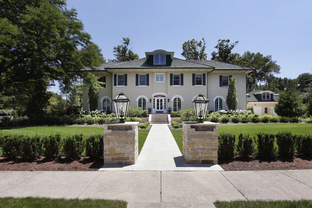 Outdoor Pier Mounted Fixture Z-Lite 579PHXLXS-SQPM-BK Black Talbot 4 Light Outdoor Pier Mounted Fixture Z-Lite