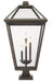 Outdoor Pier Mounted Fixture Z-Lite 579PHXLXS-SQPM-ORB Oil Rubbed Bronze Talbot 4 Light Outdoor Pier Mounted Fixture Z-Lite