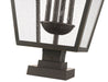 Outdoor Pier Mounted Fixture Z-Lite 579PHXLXS-SQPM-ORB Oil Rubbed Bronze Talbot 4 Light Outdoor Pier Mounted Fixture Z-Lite