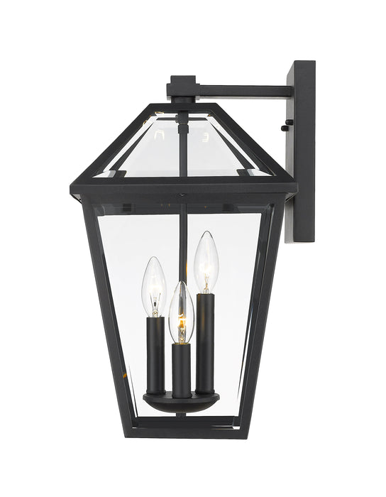 Outdoor Wall Light Z-Lite 579XL-BK Black Talbot 3 Light Outdoor Wall Light Z-Lite