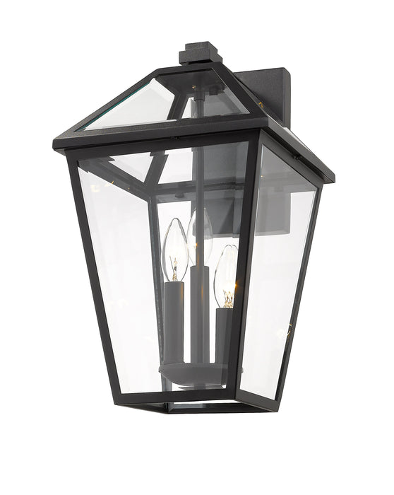 Outdoor Wall Light Z-Lite 579XL-BK Black Talbot 3 Light Outdoor Wall Light Z-Lite