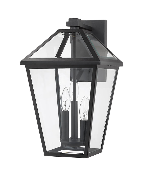Outdoor Wall Light Z-Lite 579XL-BK Black Talbot 3 Light Outdoor Wall Light Z-Lite