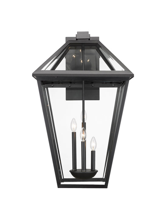 Outdoor Wall Light Z-Lite 579XLX-BK Black Talbot 4 Light Outdoor Wall Light Z-Lite