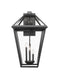 Outdoor Wall Light Z-Lite 579XLX-BK Black Talbot 4 Light Outdoor Wall Light Z-Lite