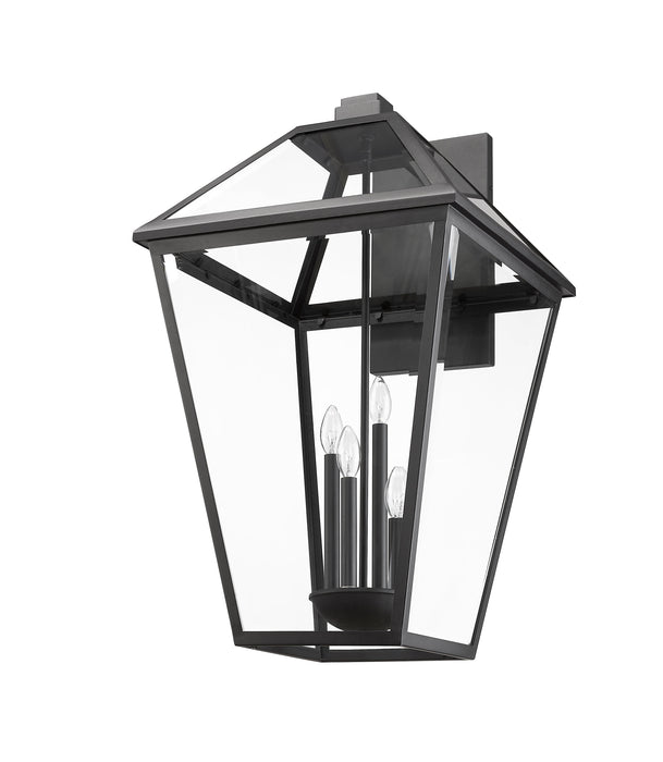 Outdoor Wall Light Z-Lite 579XLX-BK Black Talbot 4 Light Outdoor Wall Light Z-Lite