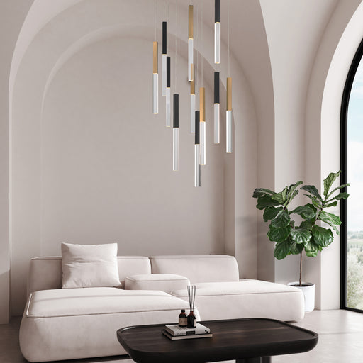 Eurofase 46477-033 Benicio 22" Gold-Black Mix LED Chandelier