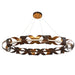Eurofase 30079-014 Banderia 44" Bronze-Gold Mix LED Chandelier