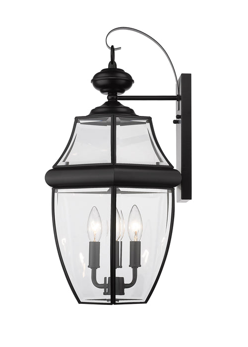 Outdoor Wall Light Z-Lite 580B-BK Black Westover 3 Light Outdoor Wall Light Z-Lite
