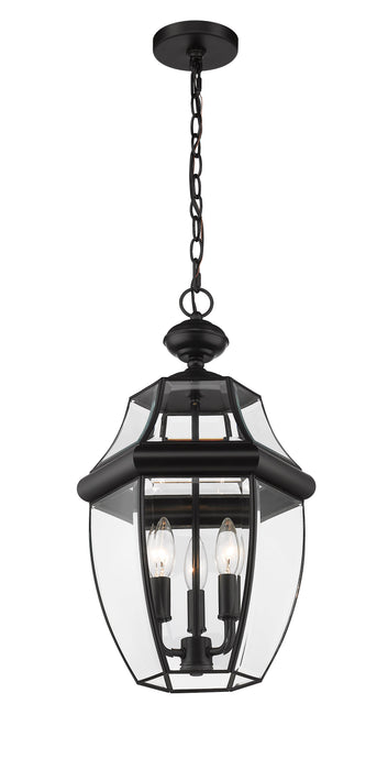Outdoor Chain Mount Ceiling Fixture Z-Lite 580CHB-BK Black Westover 3 Light Outdoor Chain Mount Ceiling Fixture Z-Lite