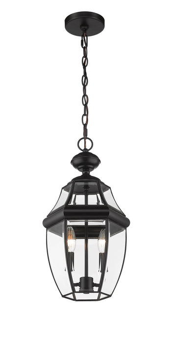 Outdoor Chain Mount Ceiling Fixture Z-Lite 580CHM-BK Black Westover 2 Light Outdoor Chain Mount Ceiling Fixture Z-Lite