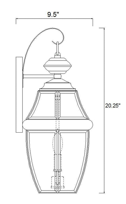 Outdoor Wall Light Z-Lite 580M-BK Black Westover 2 Light Outdoor Wall Light Z-Lite
