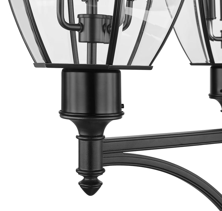 Outdoor Post Mounted Fixture Z-Lite 580PHB-4-5010P-BK Black Westover 3 Light Outdoor Post Mount Fixture Z-Lite