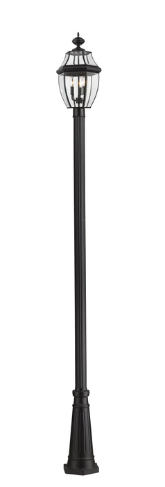Outdoor Post Mounted Fixture Z-Lite 580PHB-519P-BK Black Westover 3 Light Outdoor Post Mounted Fixture Z-Lite