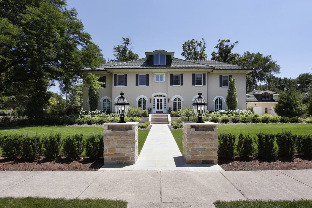 Outdoor Pier Mounted Fixture Z-Lite 580PHB-533PM-BK Black Westover 3 Light Outdoor Pier Mounted Fixture Z-Lite