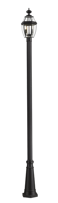 Outdoor Post Mounted Fixture Z-Lite 580PHM-519P-BK Black Westover 2 Light Outdoor Post Mounted Fixture Z-Lite