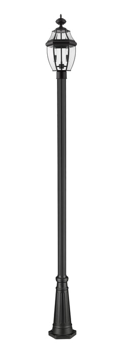 Outdoor Post Mounted Fixture Z-Lite 580PHM-519P-BK Black Westover 2 Light Outdoor Post Mounted Fixture Z-Lite