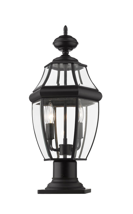 Outdoor Pier Mounted Fixture Z-Lite 580PHM-533PM-BK Black Westover 2 Light Outdoor Pier Mounted Fixture Z-Lite