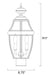Outdoor Post Mount Fixture Z-Lite 580PHM-BK Black Westover 2 Light Outdoor Post Mount Fixture Z-Lite