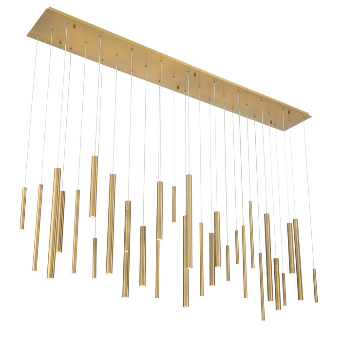 Eurofase 46814-043 Santana 72" Antique Brass LED Chandelier