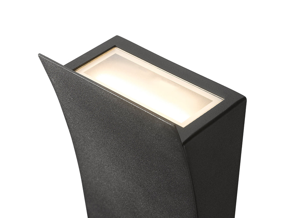 Outdoor Wall Light Z-Lite 582M-BK-LED Black Landrum 2 Light Outdoor Wall Light Z-Lite