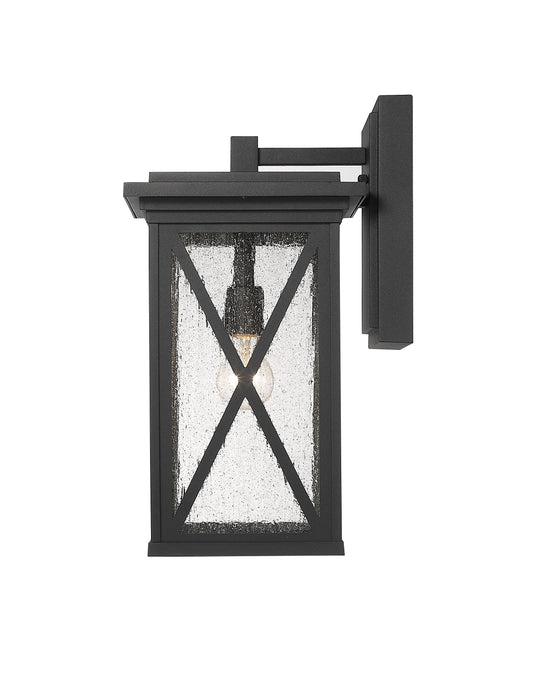Outdoor Wall Light Z-Lite 583B-BK Black Brookside 1 Light Outdoor Wall Light Z-Lite