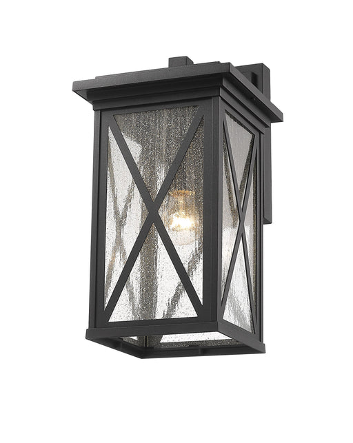 Outdoor Wall Light Z-Lite 583B-BK Black Brookside 1 Light Outdoor Wall Light Z-Lite