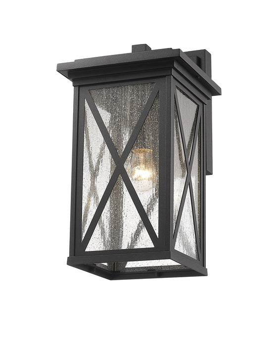 Outdoor Wall Light Z-Lite 583B-BK Black Brookside 1 Light Outdoor Wall Light Z-Lite