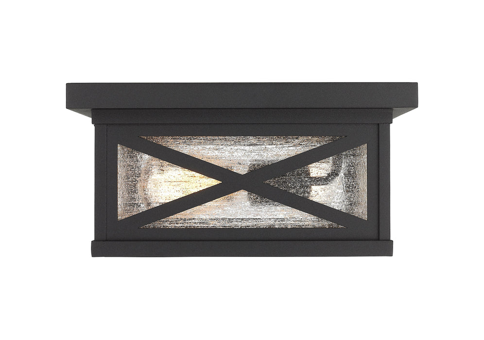 Outdoor Flush Mount Z-Lite 583F-BK Black Brookside 2 Light Outdoor Flush Mount Z-Lite