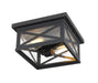 Outdoor Flush Mount Z-Lite 583F-BK Black Brookside 2 Light Outdoor Flush Mount Z-Lite