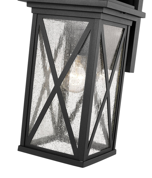 Outdoor Wall Light Z-Lite 583M-BK Black Brookside 1 Light Outdoor Wall Light Z-Lite