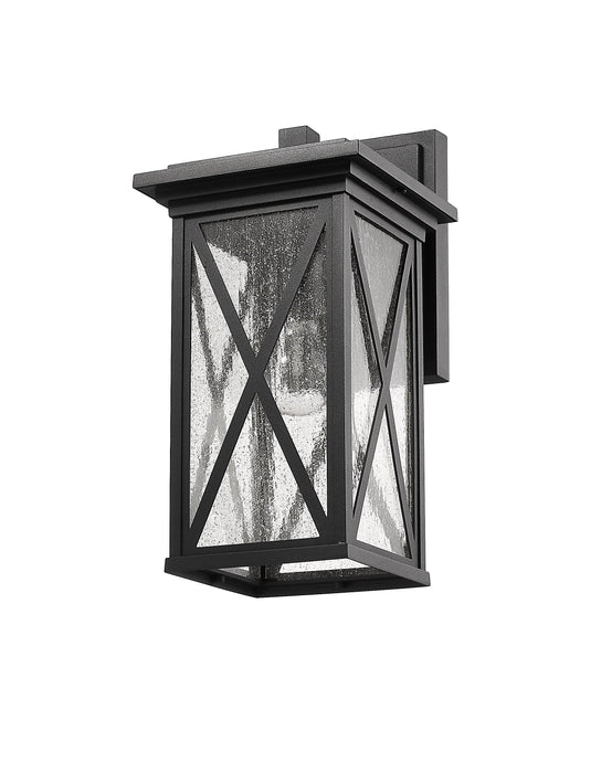 Outdoor Wall Light Z-Lite 583M-BK Black Brookside 1 Light Outdoor Wall Light Z-Lite