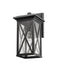 Outdoor Wall Light Z-Lite 583M-BK Black Brookside 1 Light Outdoor Wall Light Z-Lite