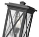 Outdoor Post Mounted Fixture Z-Lite 583PHBR-5009P120-BK Black Brookside 1 Light Outdoor Post Mount Fixture Z-Lite