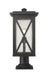 Outdoor Pier Mounted Fixture Z-Lite 583PHBR-533PM-BK Black Brookside 1 Light Outdoor Pier Mounted Fixture Z-Lite