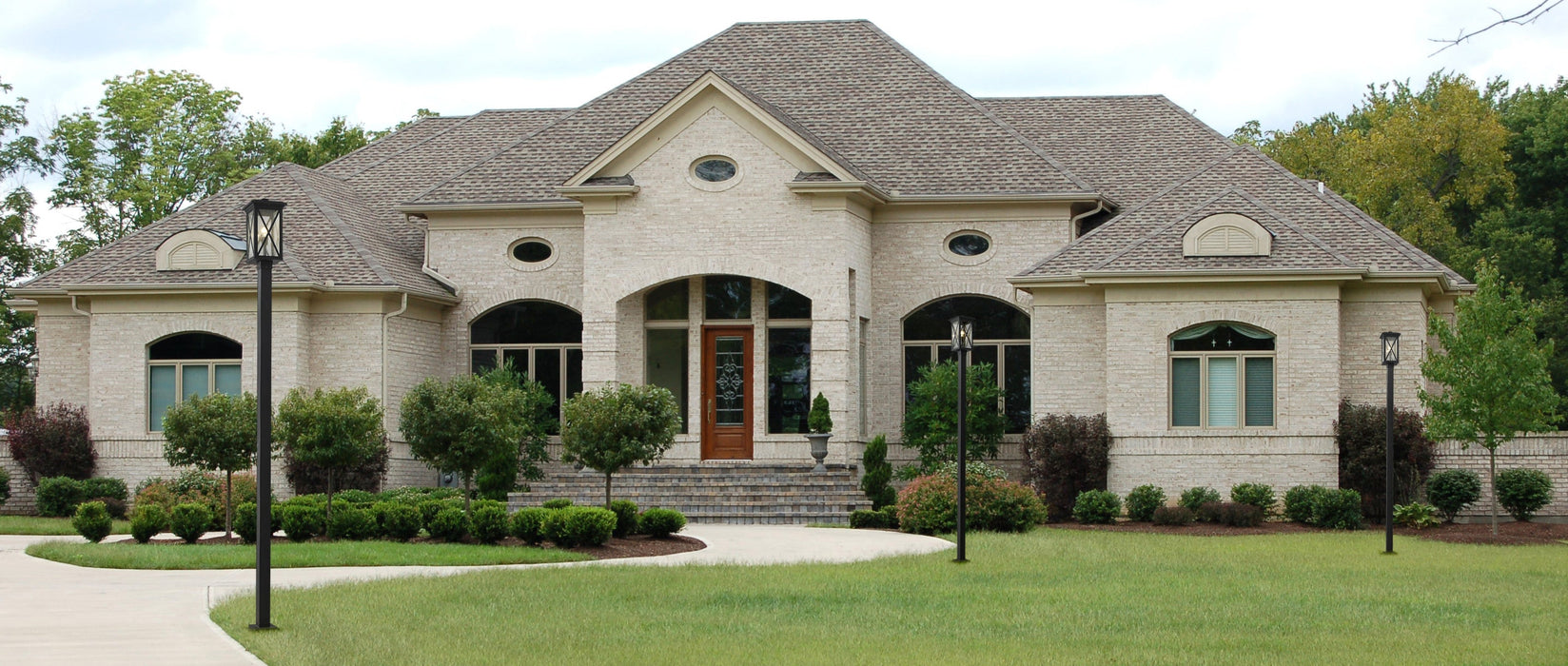 Outdoor Post Mounted Fixture Z-Lite 583PHBS-536P-BK Black Brookside 1 Light Outdoor Post Mounted Fixture Z-Lite