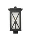 Outdoor Post Mount Fixture Z-Lite 583PHBS-BK Black Brookside 1 Light Outdoor Post Mount Fixture Z-Lite