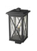 Outdoor Post Mount Fixture Z-Lite 583PHBS-BK Black Brookside 1 Light Outdoor Post Mount Fixture Z-Lite