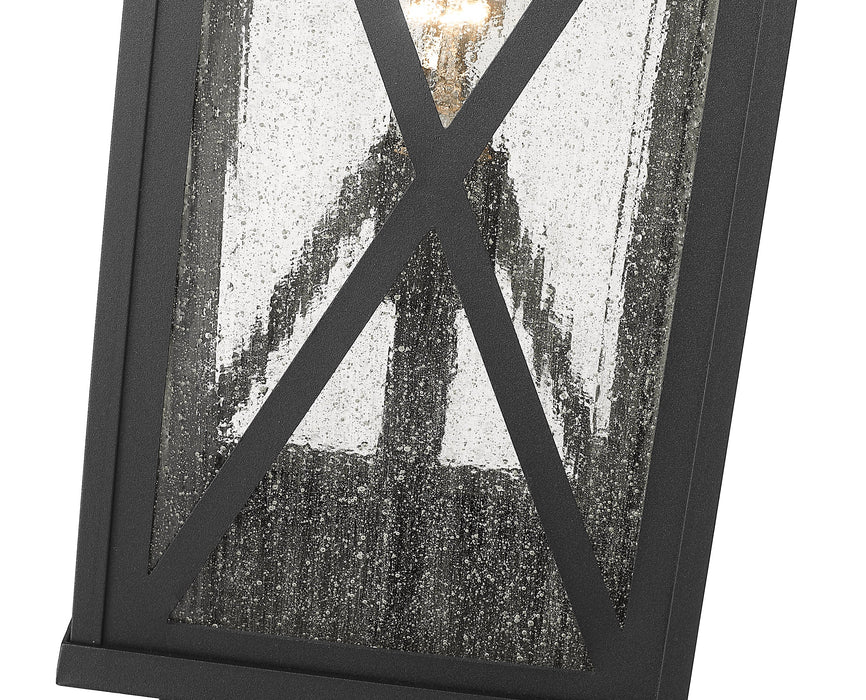 Outdoor Post Mount Fixture Z-Lite 583PHBS-BK Black Brookside 1 Light Outdoor Post Mount Fixture Z-Lite