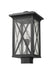 Outdoor Post Mount Fixture Z-Lite 583PHBS-BK Black Brookside 1 Light Outdoor Post Mount Fixture Z-Lite