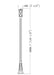 Outdoor Post Mounted Fixture Z-Lite 583PHMR-519P-BK Black Brookside 1 Light Outdoor Post Mounted Fixture Z-Lite