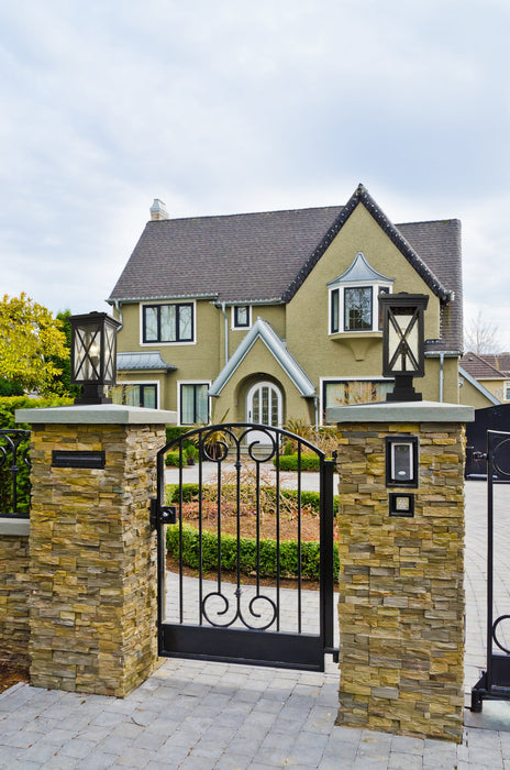 Outdoor Pier Mounted Fixture Z-Lite 583PHMR-533PM-BK Black Brookside 1 Light Outdoor Pier Mounted Fixture Z-Lite